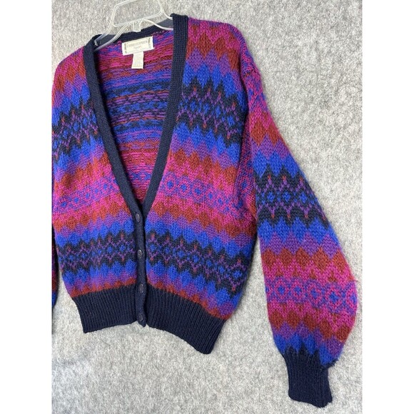 Christopher Sport Women's Knit Sweater 4 Button Cardigan Southwest Aztec Large - Picture 2 of 9